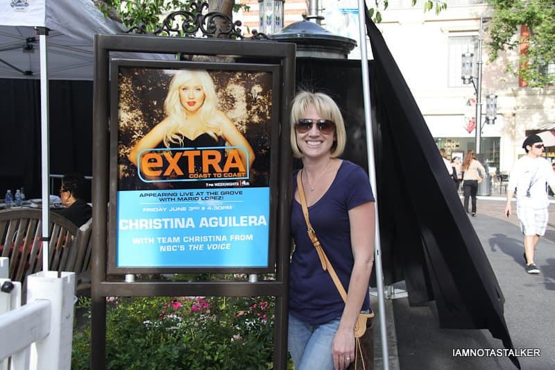 Christina Aguilera’s “Extra” Taping at The Grove