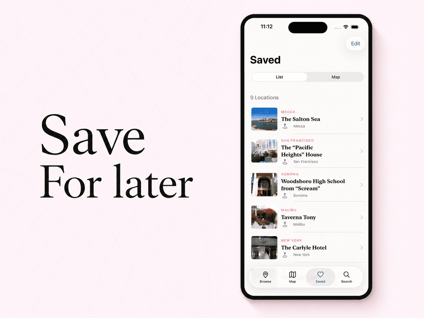 Save favorites screenshot